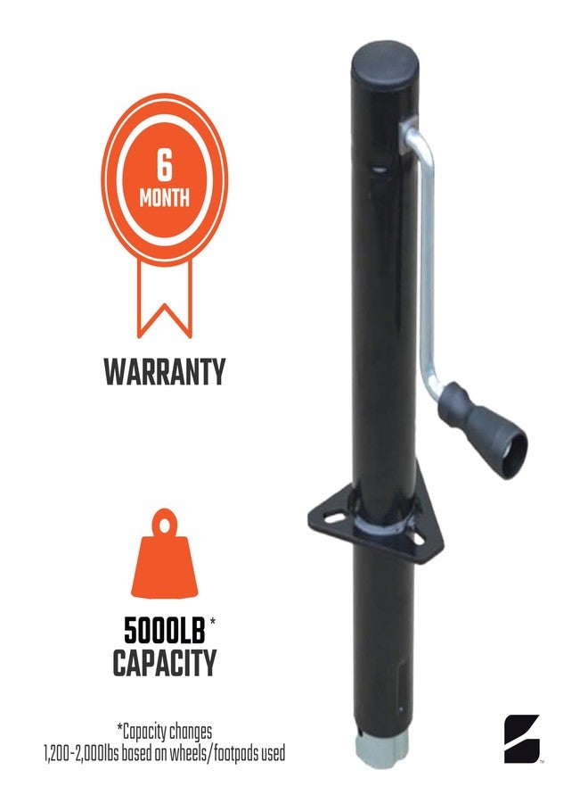 Bastion Distribution Side-Wind Trailer Jack | 5000LB Capacity A-Frame | 14 4/5" Travel | Powder Coated | BJ-5000SW-1 - Image 5