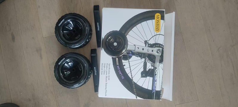 MOSHAY Roll Over Image to Zoom in Bicycle Training Wheels Fits 16 18 20 22 24 inch Variable Bike - Image 4