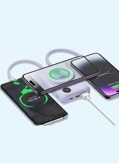 KALIO 3Packs Power Bank Fast Charging 20000mAh MagSafe 66W for Lightning and Type-C Devices, Mobile Phones, Tablets / Black White Purple  - Image 4