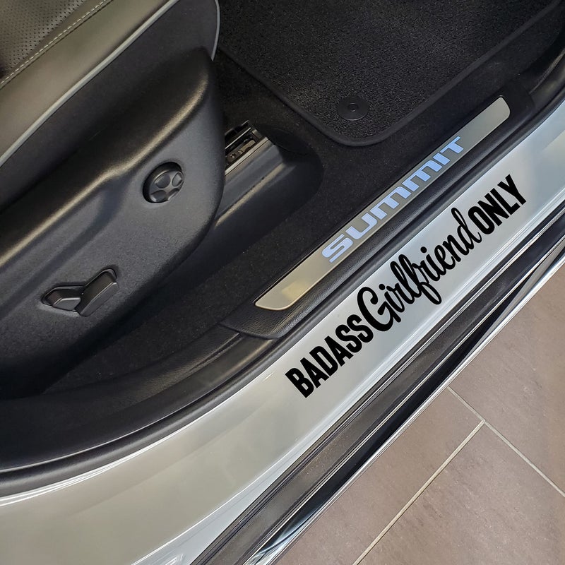 VALIANT COLLECTIONS Badass Girlfriend Only Sticker Vinyl Sticker for Car Truck and Van Indoor and Outdoor Use for Laptop Waterproof Long Lasting Decal for Car VC 400 Black - Image 3