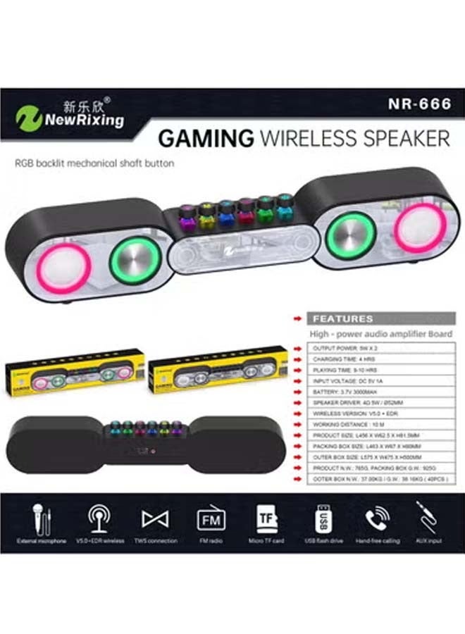 Oregon Desktop Computer Speaker with Bluetooth, Subwoofer, Colorful Ambient Lighting, Cool Notebook Desktop Gaming Sound System - Image 2