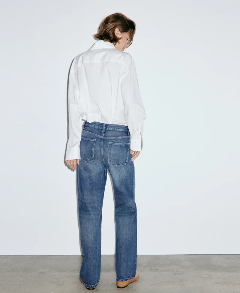 مانجو Miami Medium-Rise Straight-Fit Jeans