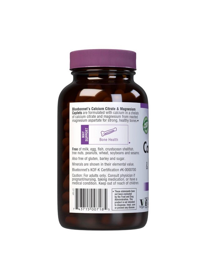 BlueBonnet Calcium Plus Magnesium Caplets, 180 Count - Image 3