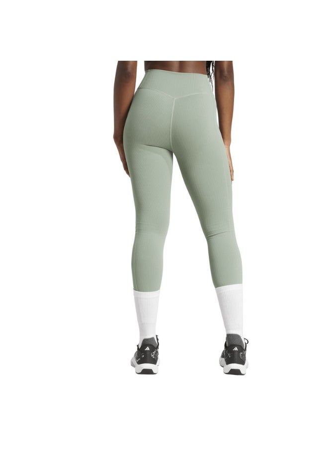 Adidas adidas OPT RIB 7/8 L Green Training TIGHTS for Women - 2XS  - Image 5