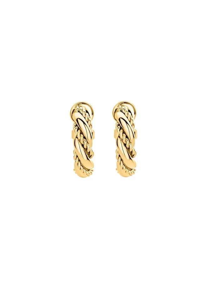 Giulia Twisted Cable Gold Plated Earrings for Women