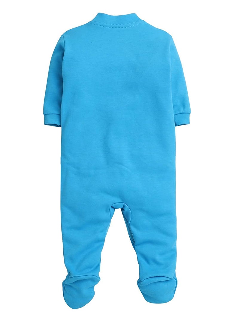 EIO 100% Cotton Rompers Sleepsuits Jumpsuit Night Suits For Infants Newborn Baby Boys & Girls Pack Of 3 (0-3 Months, Yellow, 0-3 Months, Turquoise, Relaxed) - Image 3