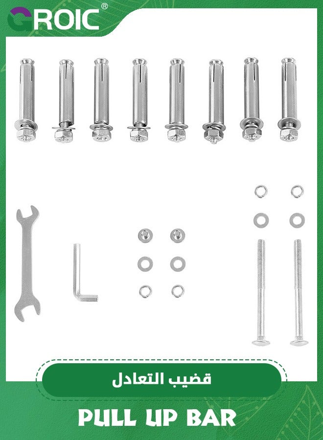 GROIC Wall Mounted Pull Up Bar, Premium Multi Grip Chin Up Bar,Multifunctional Strength Training Pull up Bar,Body Workout For Home Gym Exercise Equipment - Image 4