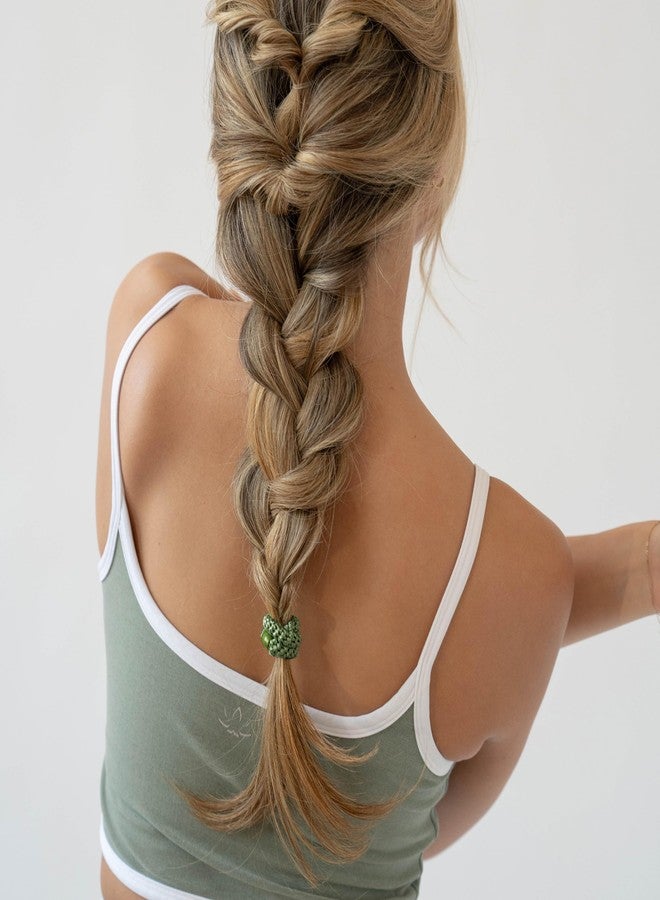 إل.إريكسون ربطات شعر خضراء للشعر الكثيف، ربطات ذيل حصان سهلة الاستخدام، عبوة من 8 قطع، كاديت، ربطات سميكة لا تترك أثراً مع تثبيت قوي، تصميم لا يسبب تلفاً للشعر، مزيج ألوان ترابي محايد | إل. إريكسون - Image 2