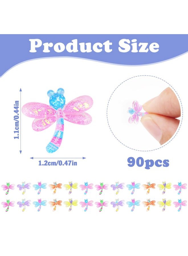 QUPIVA 90Pcs Mini Resin Dragonflies Figurine, Tiny Dragonfly Garden Decor for DIY Crafft Fairy Garden Dollhouse Micro Landscaping Decoration - Image 3