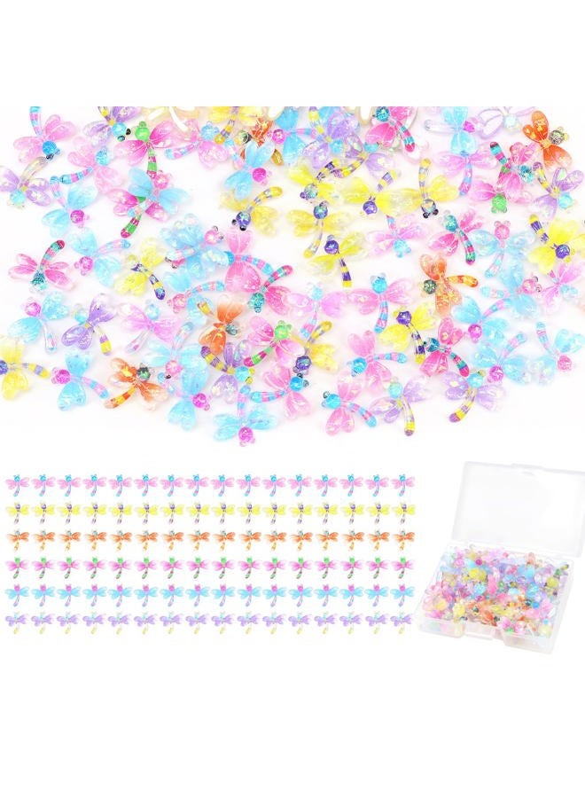 QUPIVA 90Pcs Mini Resin Dragonflies Figurine, Tiny Dragonfly Garden Decor for DIY Crafft Fairy Garden Dollhouse Micro Landscaping Decoration - Image 1