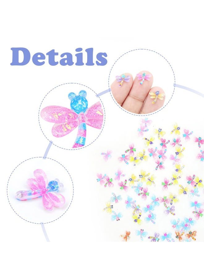 QUPIVA 90Pcs Mini Resin Dragonflies Figurine, Tiny Dragonfly Garden Decor for DIY Crafft Fairy Garden Dollhouse Micro Landscaping Decoration - Image 4
