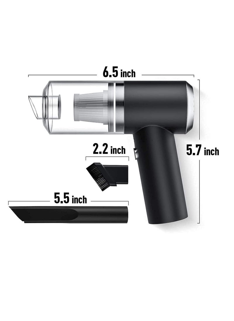 AS SEEN ON TV - 2in1 Car and Home Mini Portable Vacuum Cleaner Black - Image 1