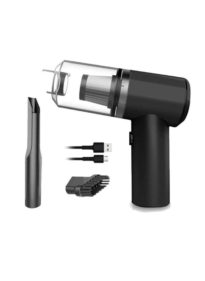 AS SEEN ON TV - 2in1 Car and Home Mini Portable Vacuum Cleaner Black - Image 1