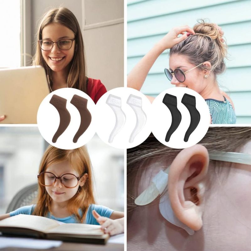 Glasses Ear Clip: 15 Pairs In 3 Colors, Food-grade Silicone, Anti-slip Design - Glasses Stabilizer For Sports, Daily Wear, Children And Adults - Image 3