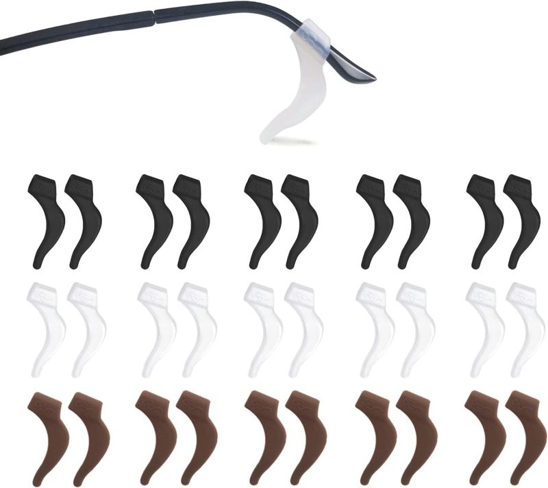 Glasses Ear Clip: 15 Pairs In 3 Colors, Food-grade Silicone, Anti-slip Design - Glasses Stabilizer For Sports, Daily Wear, Children And Adults - Image 2