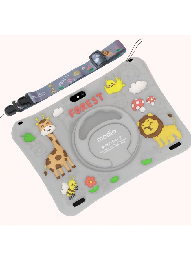 MODIO TAB Modio M25 Kids Tablet – 10.1 Inch HD Display, Android 13, 8GB RAM + 512GB Storage, 8000mAh, Dual Camera, 5G WiFi, with Pen, Watch & Stickers (Grey) - Image 2