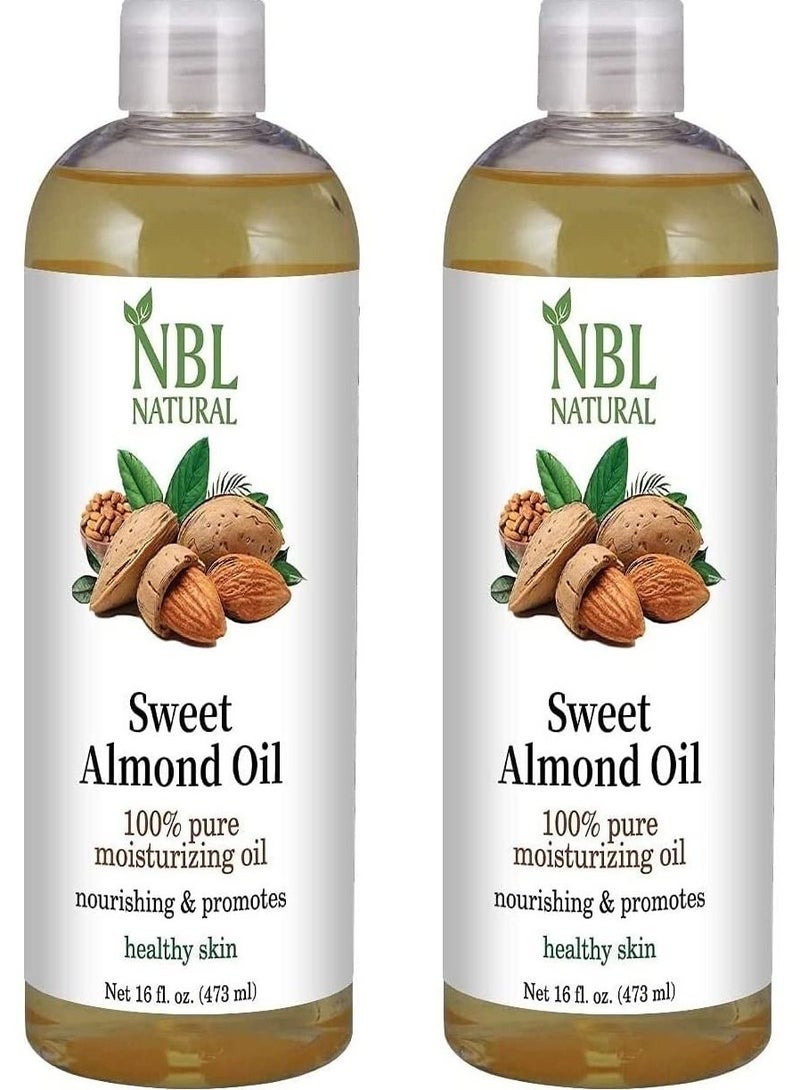 NBL Natural Almond oil for healthy skin, two bottles - Image 1