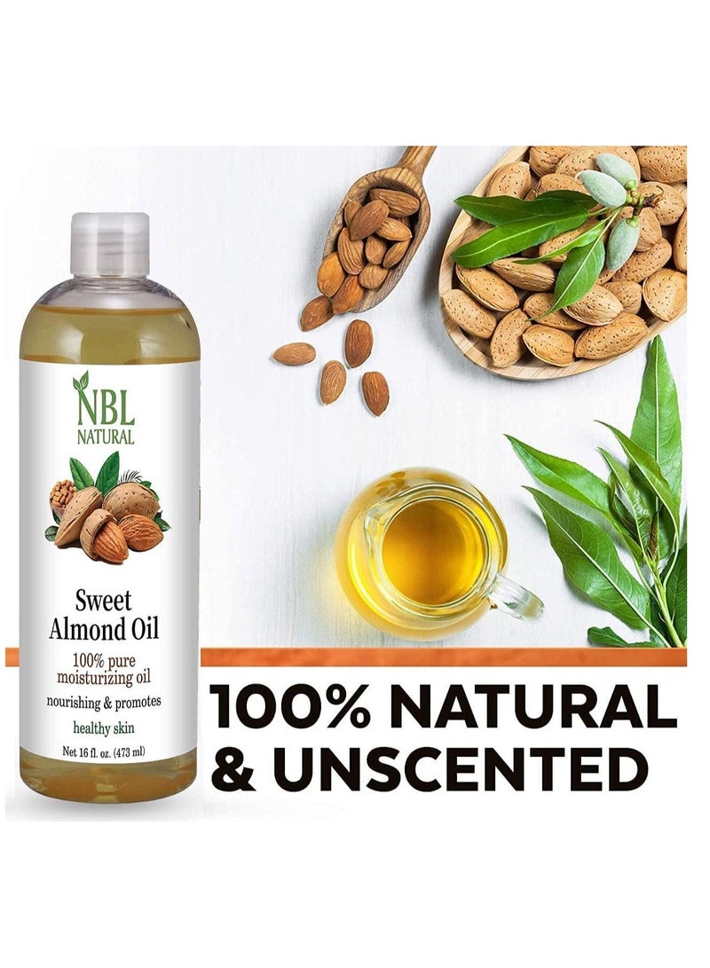 NBL Natural Almond oil for healthy skin, two bottles - Image 2