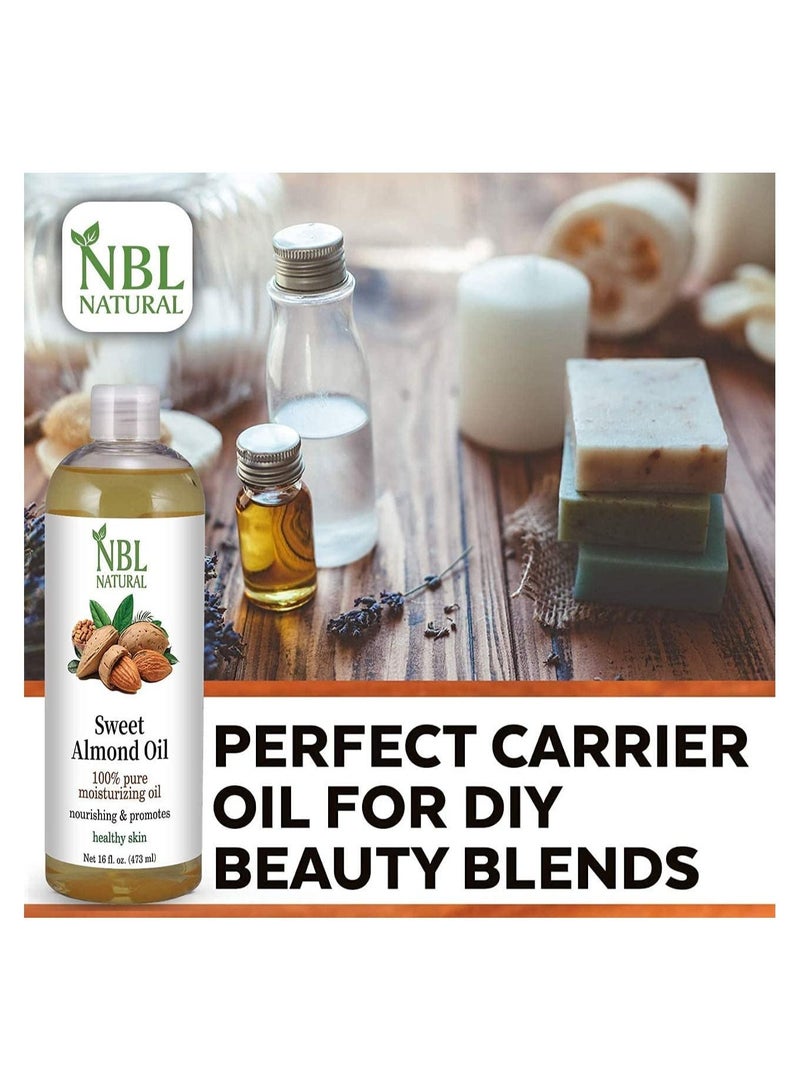 NBL Natural Almond oil for healthy skin, two bottles - Image 3