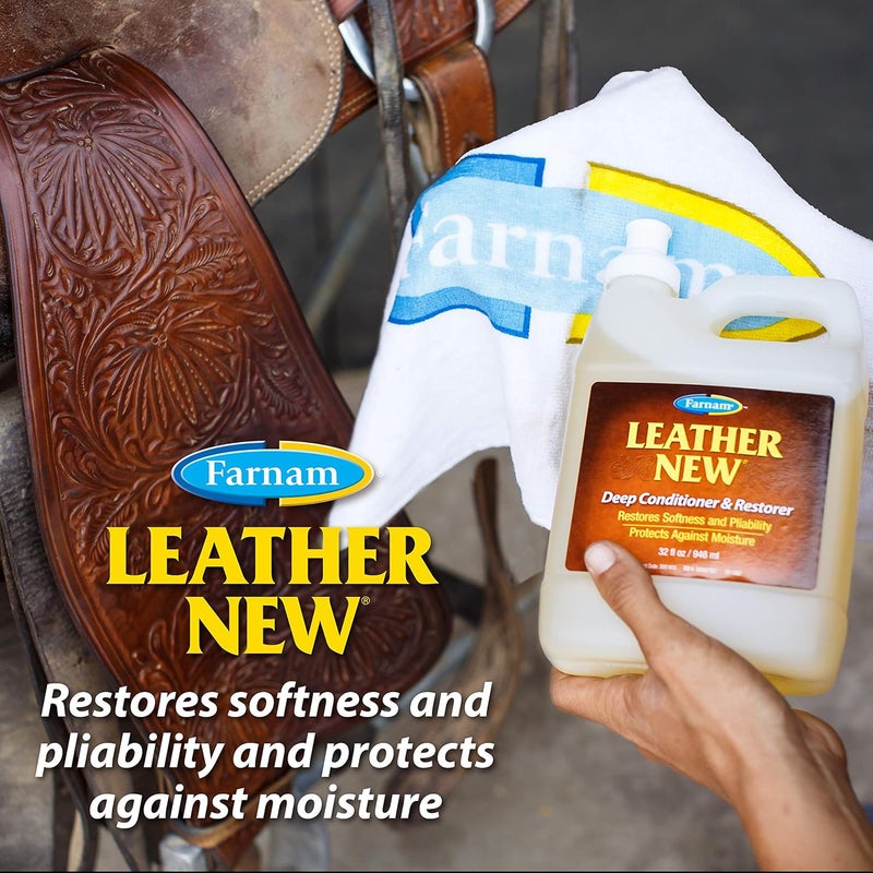 Farnam Leather New Deep-Cleaning Conditioner and Restorer for Saddles and Leather, 32 Ounces - Image 2