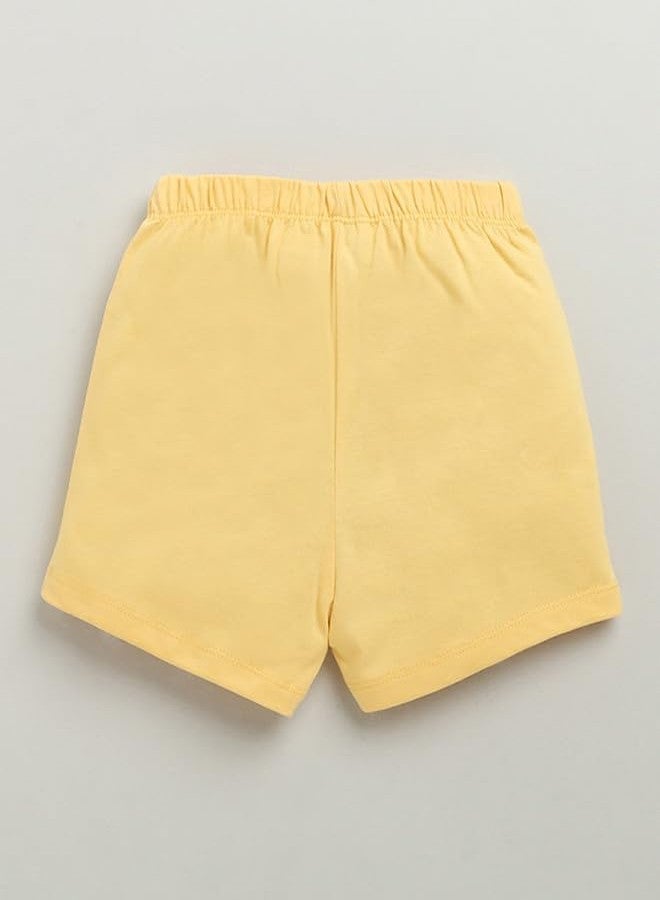 BUMZEE شورتات قطنية للبنات من بامزي، طول فوق الركبة، عبوة من 3 قطع، لون كحلي ووردي - 12-18 شهرًا (Peb10449D-nbl) - Image 3