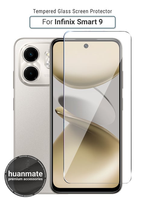 Infinix Smart 9 Tempered Glass Screen Protector – High Transparency, Delicate Touch, Anti-Explosion, Smooth Arc Edges, Easy Installation, Screen Protector for Infinix Smart 9