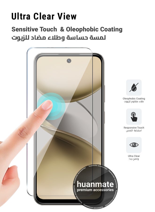 هووانميت - واقي شاشة لهاتف إنفينيكس سمارت 9 - زجاج مقسى، شفافية عالية، لمسة رقيقة، مضاد للانفجار، حواف مقوسة ناعمة، سهل التركيب، واقي شاشة لهاتف إنفينيكس سمارت 9 - Image 1