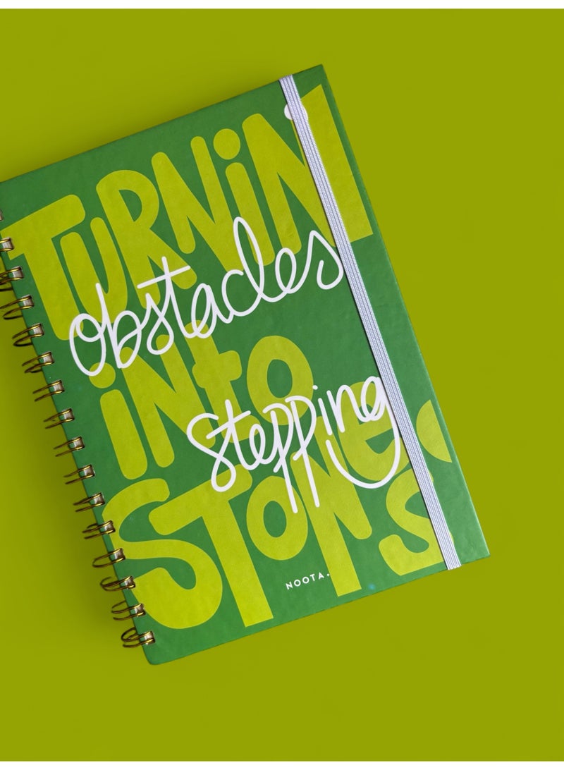 Noota TURNING OBSTACLES A5 Notebook 100 papers, Hardcover