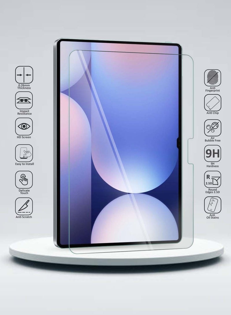 دبليو تيك Samsung Galaxy Tab S10+ / S10 Plus 5G 2024 (12.4 بوصة) X820 X826B 9H Ultra HD واقي شاشة من الزجاج المقوى - شفاف - Image 2