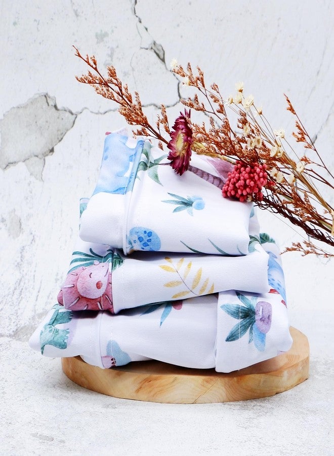 أسينابي حقيبة حفاضات قماشية من Asenappy، 3 قطع، مقاومة للماء وقابلة لإعادة الاستخدام، مزودة بجيبين بسحّاب، مناسبة للسفر والشاطئ وحمام السباحة ورعاية الأطفال ومستلزمات اليوجا والجيم، مناسبة لملابس السباحة أو الملابس المبللة (3036-3-whitedinosaur) - Image 2