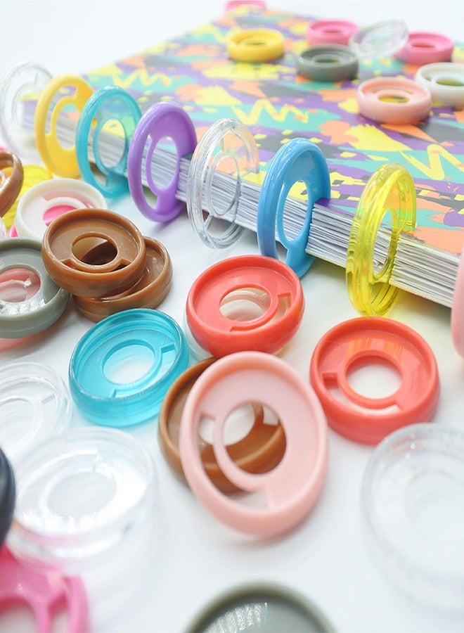 ITSYHPRO 100pcs Discbound Discs Plastic Expander Binder Rings Disc Planner Discbound Notebook Accessories(Multicolor Pen Clip,1.1inch/28mm 100pcs) - Image 4