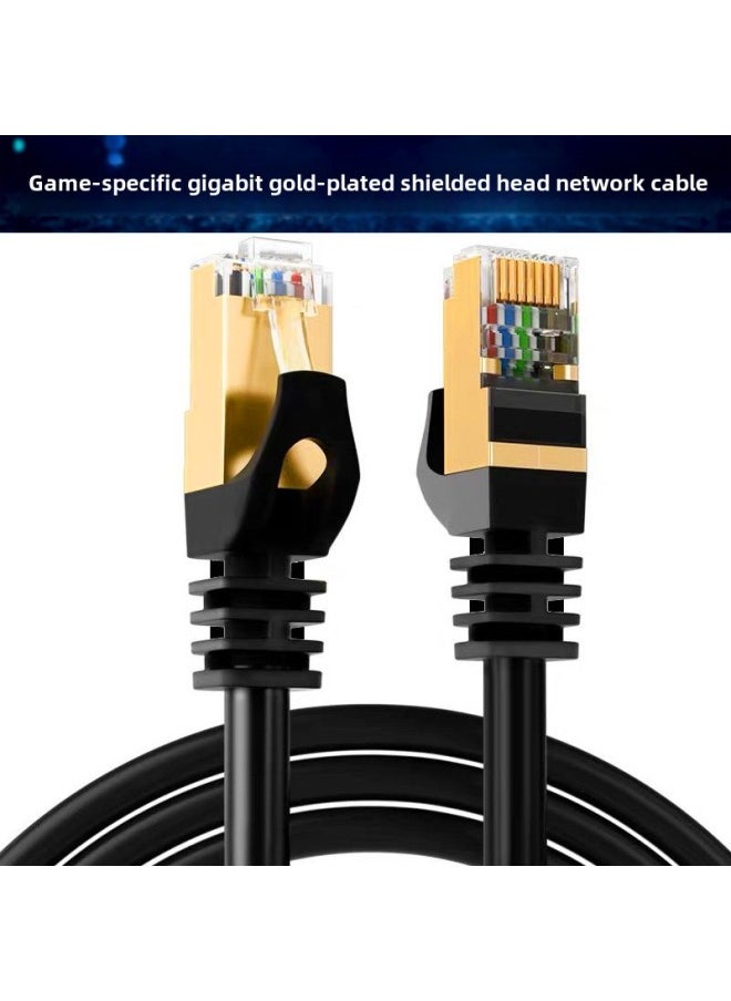 Generic Gigabit Super Six Kinds Of Ultra-fast Network Cable Household 1m5m10m20m Outdoor High-speed Crystal Head Router Network Cable-Color:Gigabit Category 6 Black -Line Length:20m  - Image 1