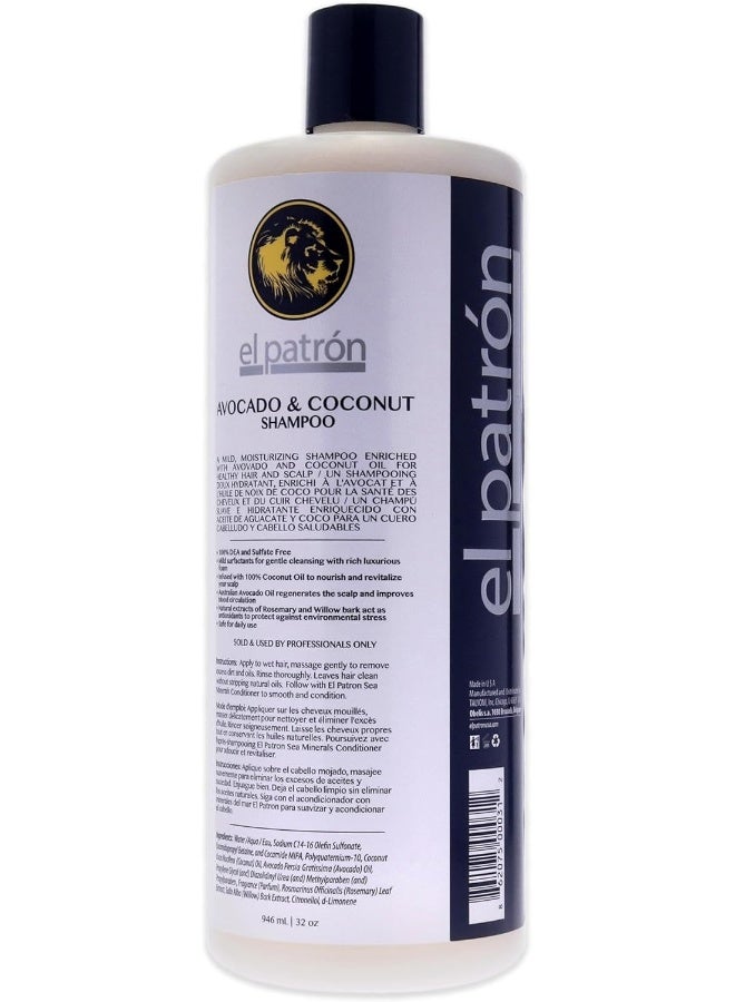 El Patron Avocado and Coconut Shampoo For Men 32 oz - Image 1