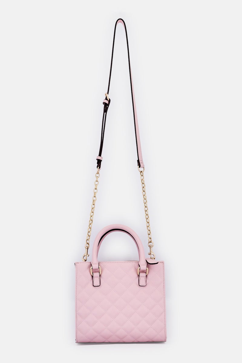 GUESS حقيبة يد بشعار العلامة التجارية للنساء، وردي فاتح - Image 3