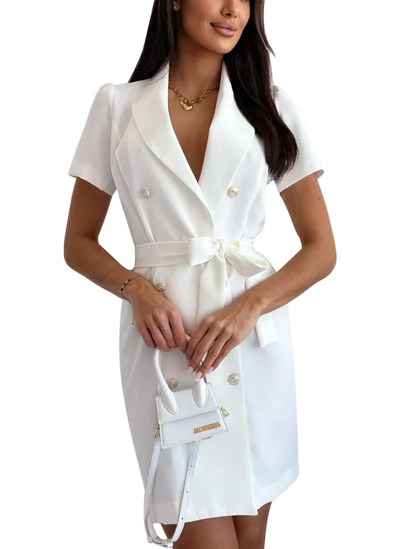 YUNIQEE Belted Blazer Dress