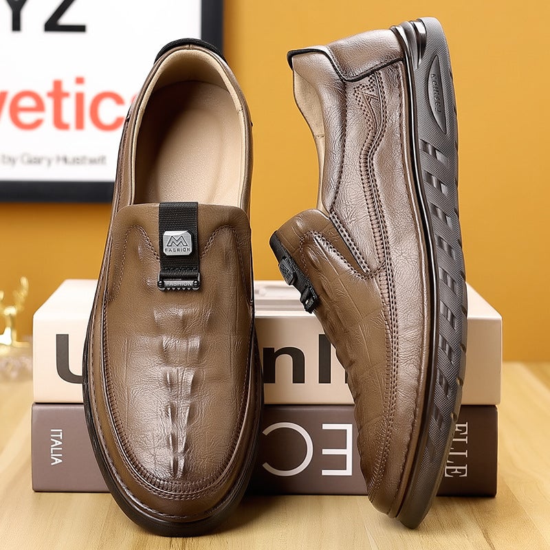 Live Broadcast Popular Men'S Business Dad Casual Leather Shoes Driving Shoes Formal Versatile Loafers Lazy Shoes One-On-One - Image 5