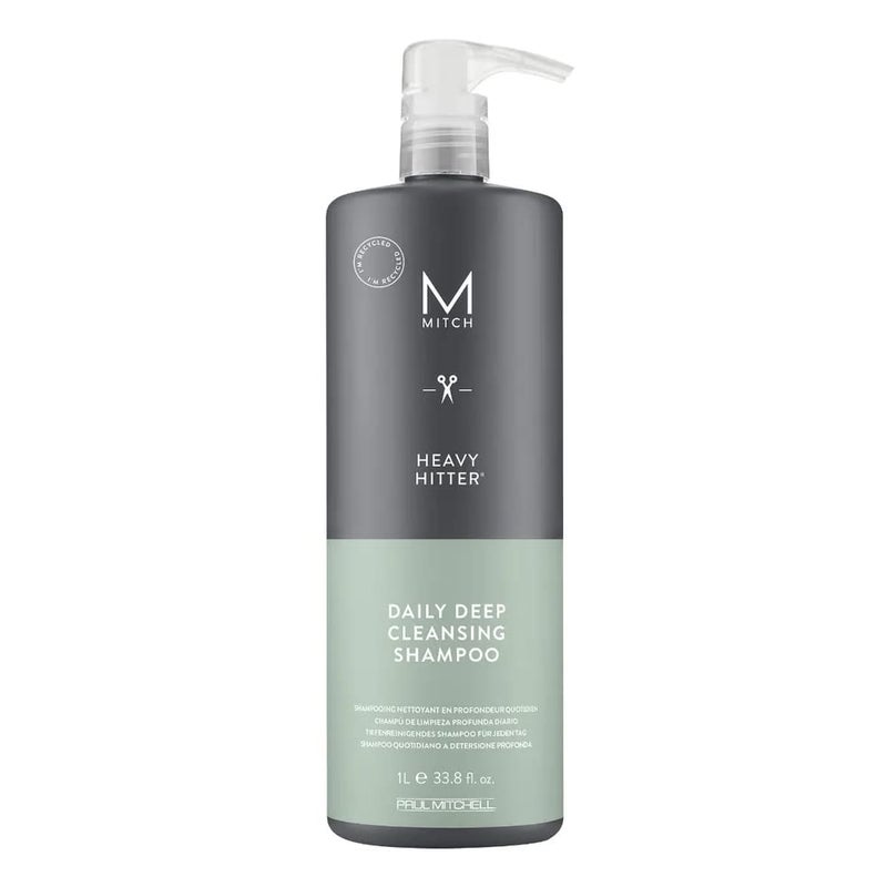 MITCH by Paul Mitchell Heavy Hitter Daily Deep Cleansing Shampoo for Men, For All Hair Types, 33.8 fl. oz. - Image 1