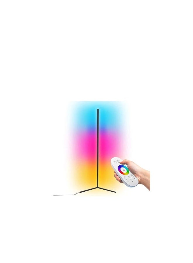 مصباح أرضي زاوية LED RGB متعدد الألوان مع جهاز تحكم عن بعد - Image 1
