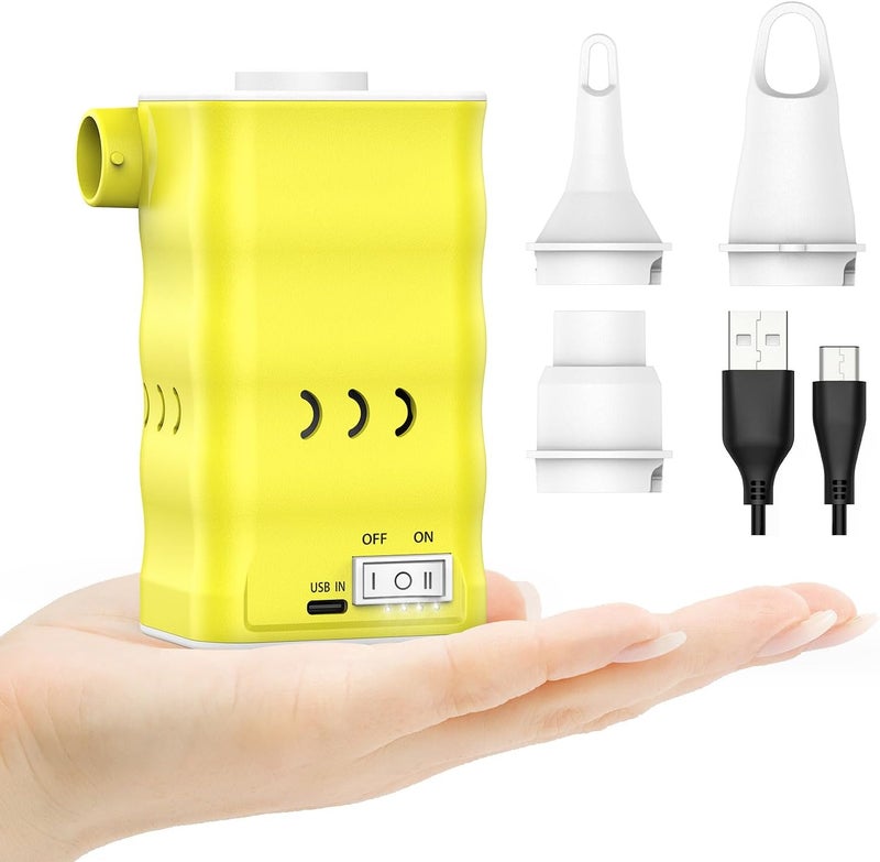 Dr.Meter Air Mattress Pump: Rechargeable 6000mAh Portable Battery Air Pump, Quick-Fill Electric Air Inflator Deflator for Outdoor Camping Inflatable Bed Pool Boat Float Raft Swimming Rings Vacuum Bag - Image 1