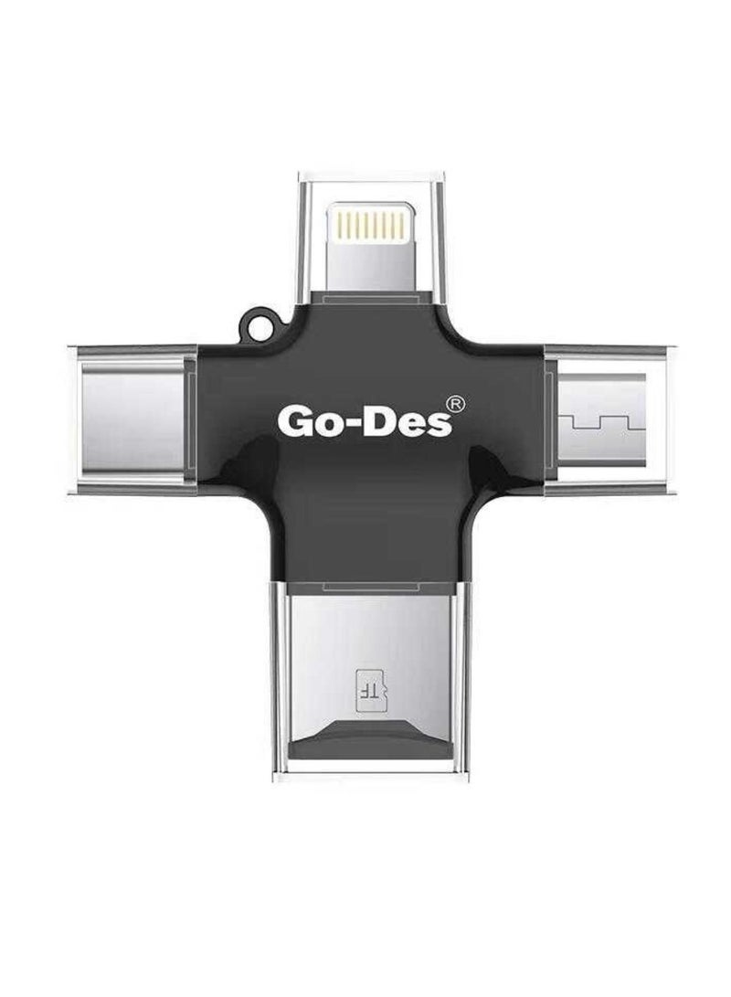 GO-DES GD-DK101 Mobile Phone Card Reader | High-Speed OTG USB Adapter for MicroSD/TF Cards | Plug & Play Memory Card Reader for Android Smartphones, Tablets, Laptops & File Transfer - Image 3