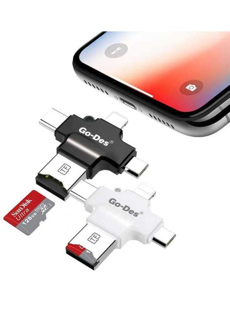 GO-DES GD-DK101 Mobile Phone Card Reader | High-Speed OTG USB Adapter for MicroSD/TF Cards | Plug & Play Memory Card Reader for Android Smartphones, Tablets, Laptops & File Transfer - Image 2