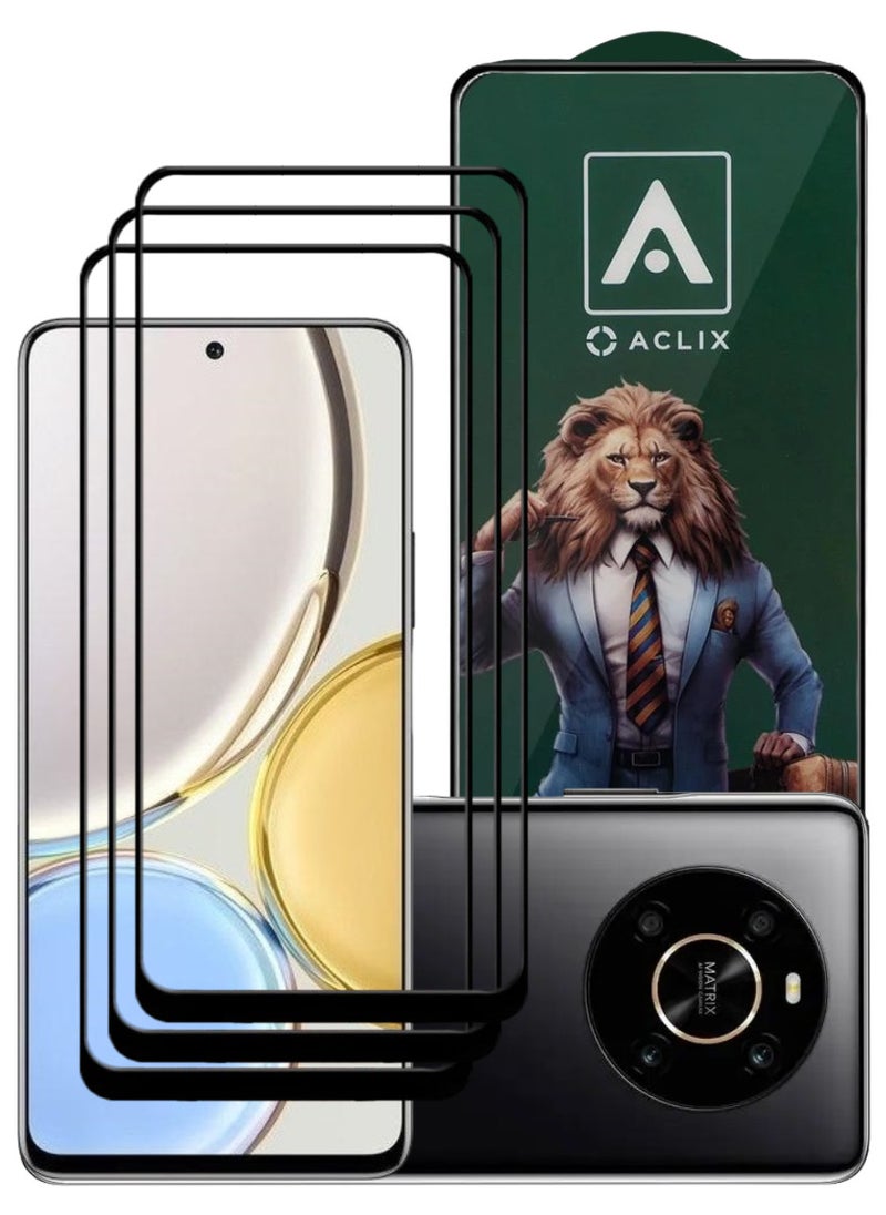 ACLIX 3 Pieces Antistatic ESD Dustproof Premium Quality High Definition Tempered Glass Screen Protector Designed For Honor X9 - Image 1