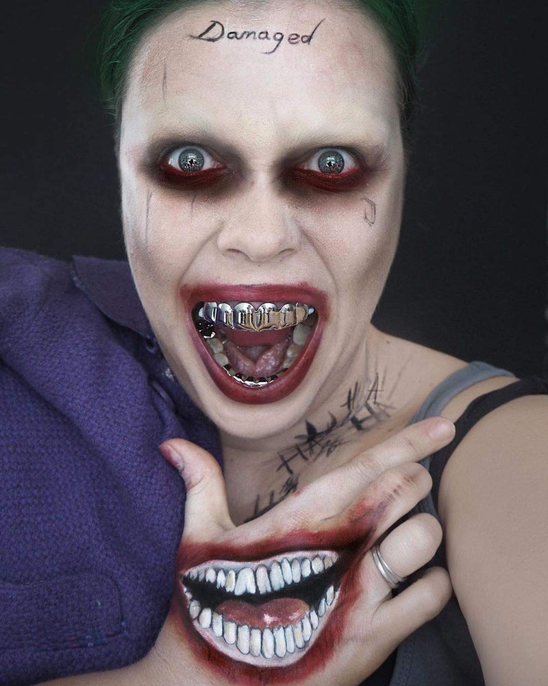 TOPGRILLZ 18K Gold Plated Hip Hop Custom Fit Teeth Grillz Set Caps with 4 Silicon Molding Bars (Silver 6 Fangs) - Image 5