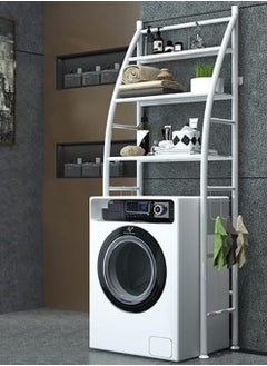 Generic 3 Tier Bathroom Laundry Washing Machine Shelf Rack White  - Image 1