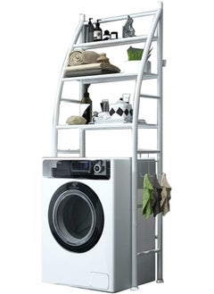 Generic 3 Tier Bathroom Laundry Washing Machine Shelf Rack White  - Image 2