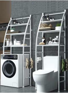 Generic 3 Tier Bathroom Laundry Washing Machine Shelf Rack White  - Image 3