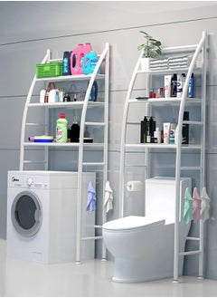 Generic 3 Tier Bathroom Laundry Washing Machine Shelf Rack White  - Image 4
