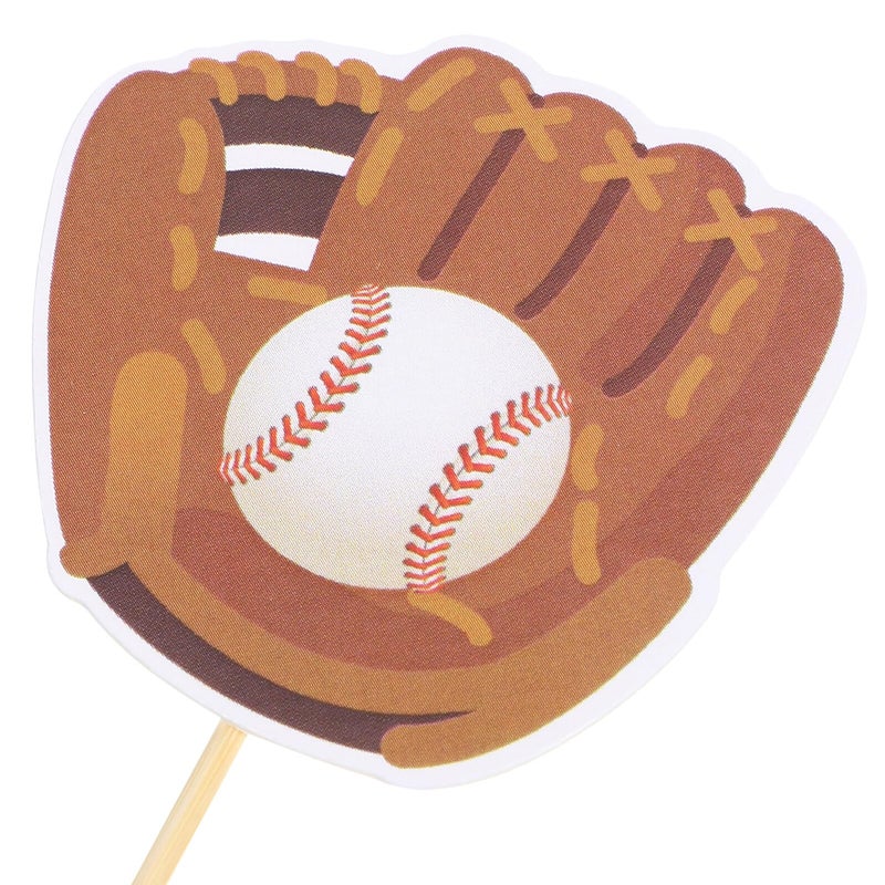 Baseball Cake Topper Set 24pcs Non Edible Cupcake Picks Sports Birthday Party Decorations - Image 4