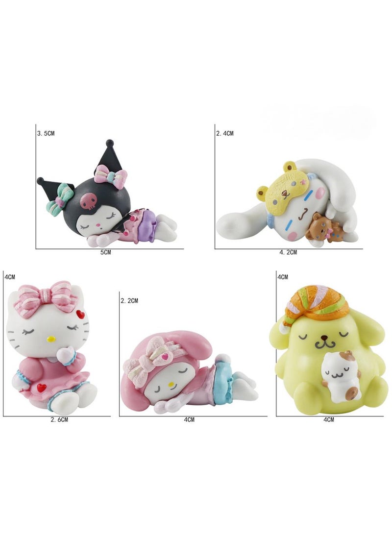 Y&D Kawaii Sanrio Figure My Melody kuromi Figure Birthday Party Supplies, Cinnamon Cupcake Toppers, Cute Mini Figure Toys Birthday Party Favor For Kids Fans Collection Bouquet Desk Decor  - Image 1
