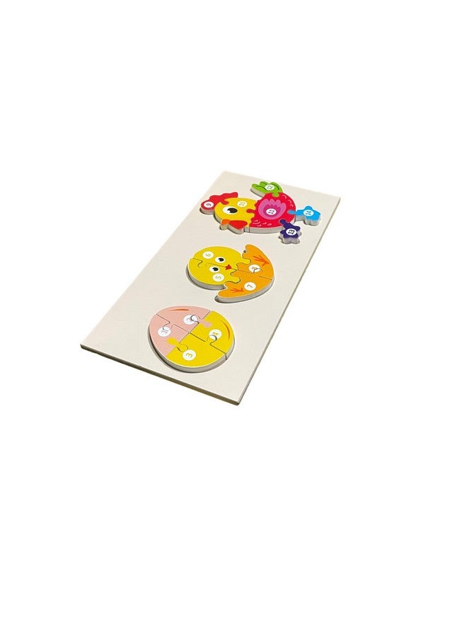 Kinder Creative Hen Life Cycle Jigsaw Puzzle,3D Fruits Stacking Puzzle,Alphabet Abacus Learning Toy, Educational Puzzle and Toys for Kids Pack of 3 - Image 2